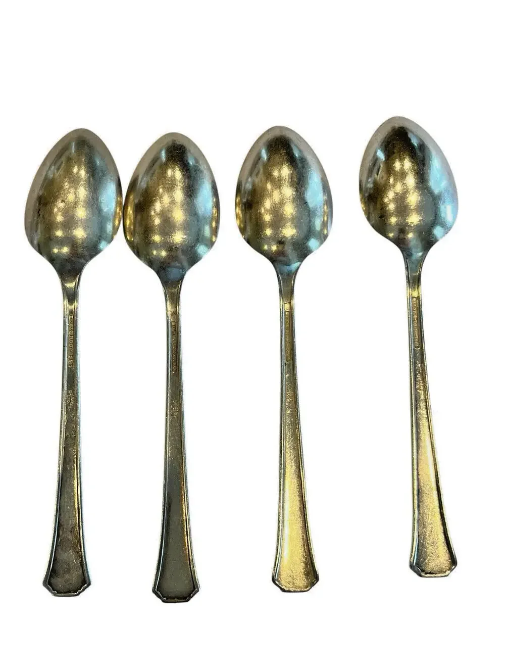 1881 Rogers Del Mar Vintage Silverplate Oneida Silver Oval Soup Spoon 4 Pcs 2412